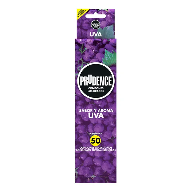 Prudence Con Sabor Aroma Uva, Dispensador Con 50 Condones