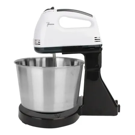 Batidora Pedestal Haeger 250w 7 Velocidades Con Bowl Color Blanco