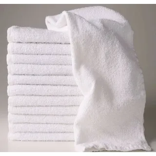 Kit 12 Toalhas De Rosto SalĂŁo De Beleza Simples - Branco Kit 12 Toalhas De Rosto SalĂŁo De Beleza Simples - Branco