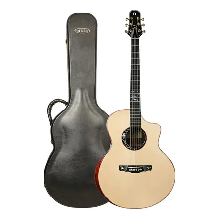 Violão Natasha Eletroacustico Jc48 Creme Destro Ébano