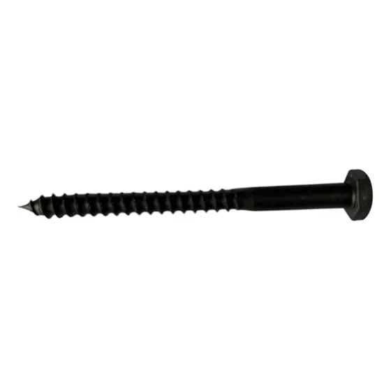 Tornillos Tirafondos 1/4 X 3 Hex. Pavonado 100 Unid.