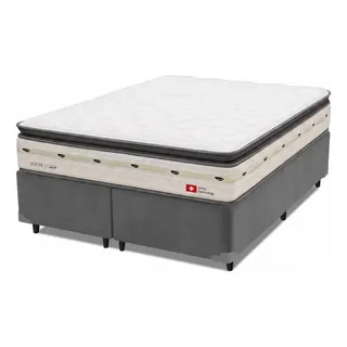 Cama Box King Molas Ensacadas Orion 193x203x70cm Herval Branco