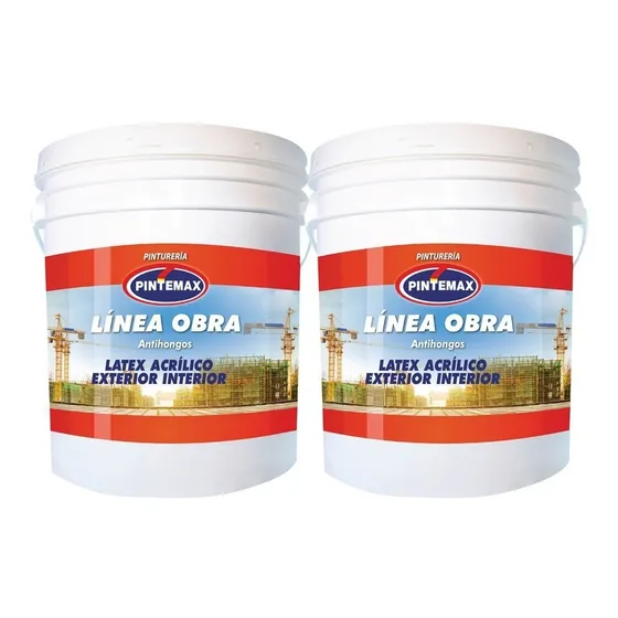 Pintura Latex Exterior Interior Antihongos 20 Lt + 20 Lt Color Blanco