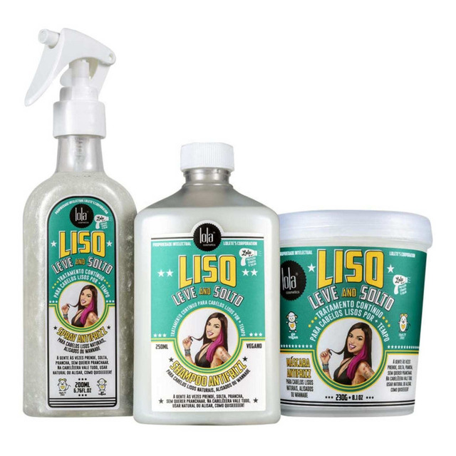 Kit Lola Cosmetics Liso, Leve And Solto Trio (3 Prod) Blz Kit Lola Cosmetics Liso, Leve And Solto Trio (3 Prod) Blz