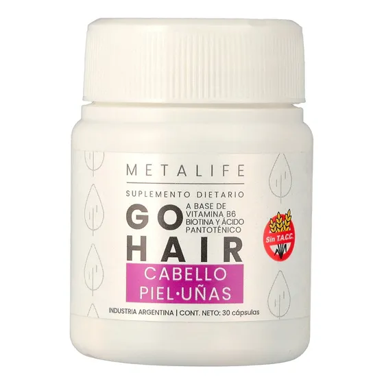 Suplemento Go Hair Fortalecedor De Cabello Y Piel X 30 Cap