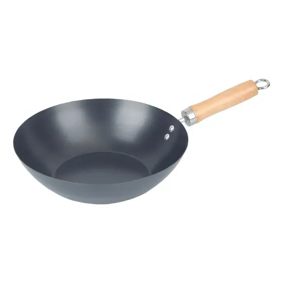 Wok Acero Carbono 28cm Cuori Modelo Carbone Color Negro