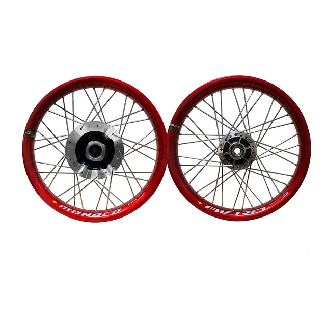 Par Roda Aro Aero Alumínio Monaco Fan 125 09/18 Raio 4mm