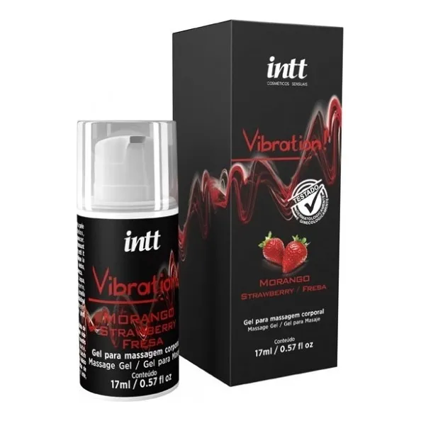 Gel Erótico Efecto Vibración Intimo Comestible De Frutilla