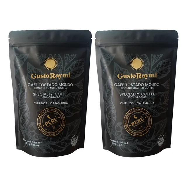 Café Molido Especial Orgánico Gusto Raymi 250g X 2 Unid