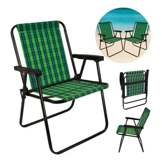 Kit 2 Cadeiras De Praia DobrĂĄvel Xadrez Oliva / Verde Mor Kit 2 Cadeiras De Praia DobrĂĄvel Xadrez Oliva / Verde Mor