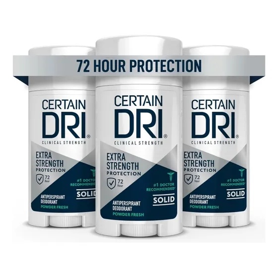3 Certain Dri Extra Strength Hiperhidrosis Sudor Excesivo
