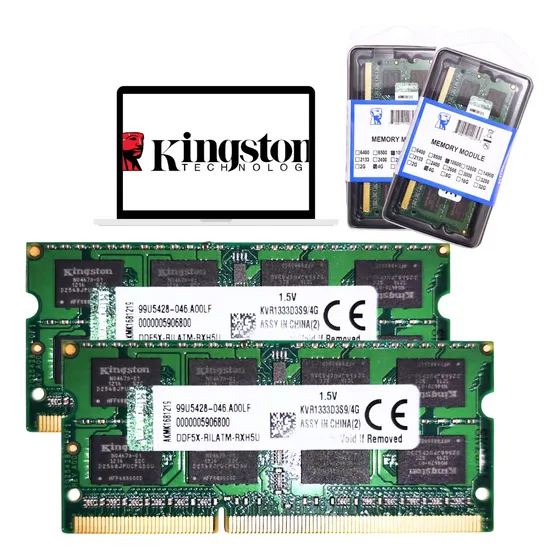 Kit Memórias Ram  Kingston 2x 4gb =8gb Ddr3 Pc3 1333mhz 1.5v