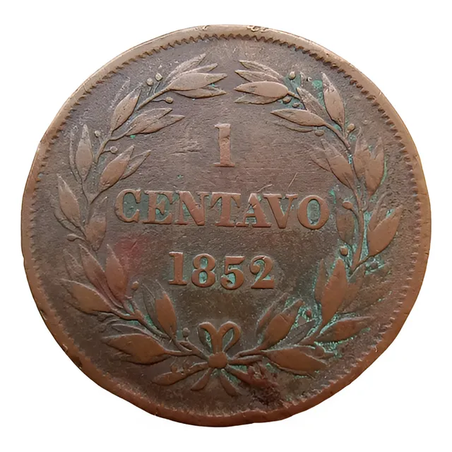 Moneda 1852, 1 Centavo, República De Venezuela