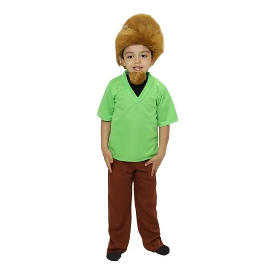 Disfraz Shaggy Original Scooby Doo Con Peluca Y Barba Infantil Niño