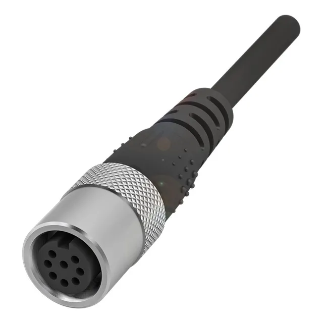 Bcc0l23  Conector M23 Para Transductor Lineal Recto 8 Polos