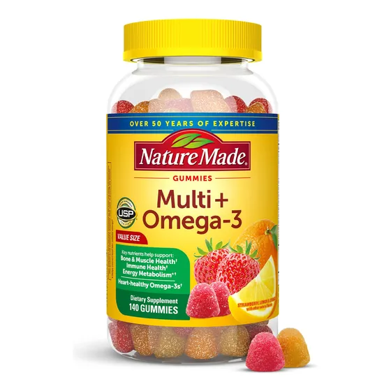 Suplemento Multivitamínico Y Omega-3 De Nature Made 140 Gomi