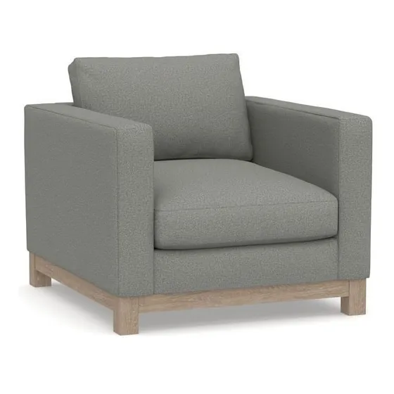 Silla Poltrona  Moderna Con Base De Madera  Cod. 278
