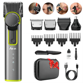 All-in Rasuradora Eléctrica Barba Cabello Nariz Afeitadora Recargable Cortadora Máquina Para Cortar Cabello Para Afeitar B-0751gy Color Gris Regelo All-in Rasuradora Eléctrica Barba Cabello Nariz Afeitadora Recargable Cortadora Máquina Para Cortar Cabello Para Afeitar B-0751gy Color Gris Regelo