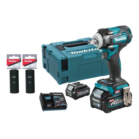 Llave Impacto 1/2  630nm +2 Bat +carg +makpac+dados Makita