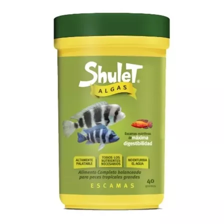 Shulet Algas Alimento Para Peces En Escamas 40 Gramos