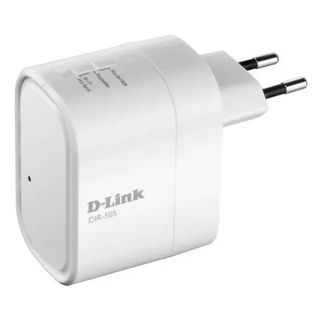 Enrutador y repetidor blanco portátil D-link Dir-505