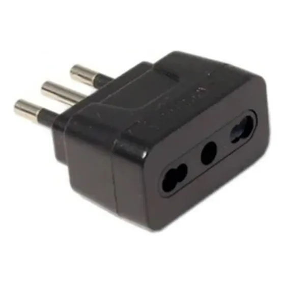 Adaptador Enchufe 16a A 10a 250v Con Protección Negro Rema