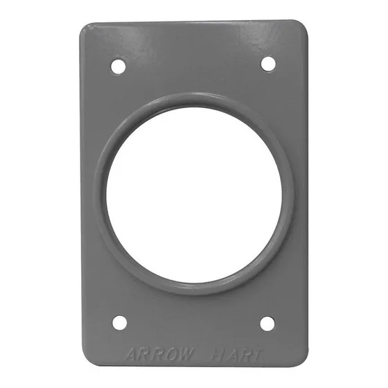 Placa Para Receptáculo 55mm Arrow Hart Gris