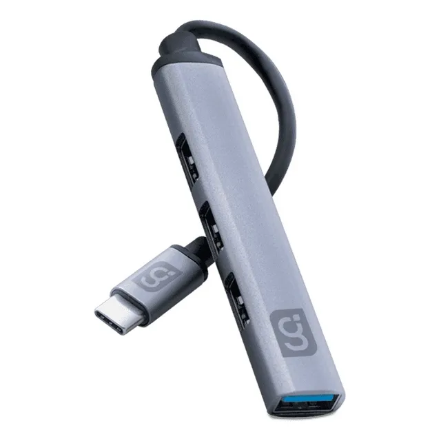 Hub Tipo C Green Leaf 18-3512 5gbs 4 Usb 4en1 Aluminio