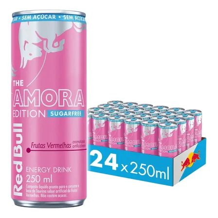Pack Com 24 Latas Energético Frutas Vermelhas 250ml Red Bull