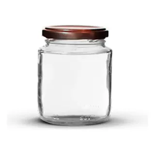 GLASS VETRO24 Potes De Vidro Belém 240ml Com Tampas Metálicas E Lacr
