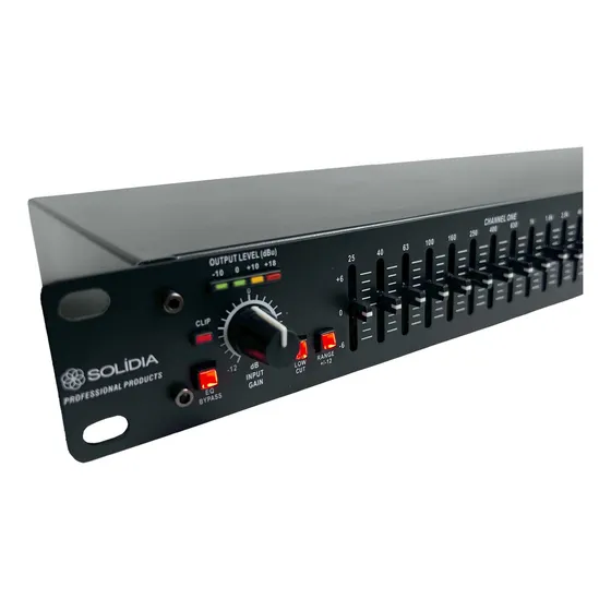 Equalizador Gráfico Profissional Stéreo 15 Bandas Audio Som Canal Duplo Padrão Rack 19 Polegadas 127/220V