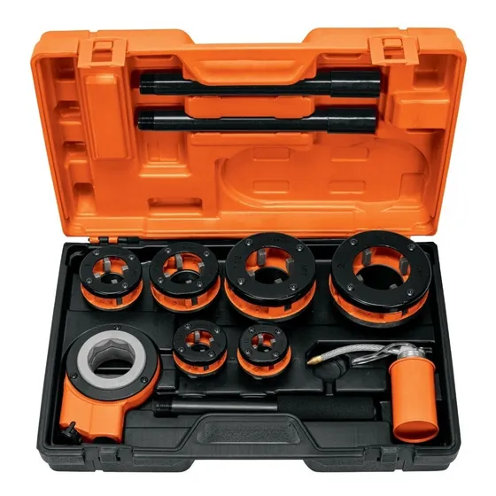 Juego Tarraja Industrial P/tubo 8pz Ta-851 Npt 1/2-2 Truper