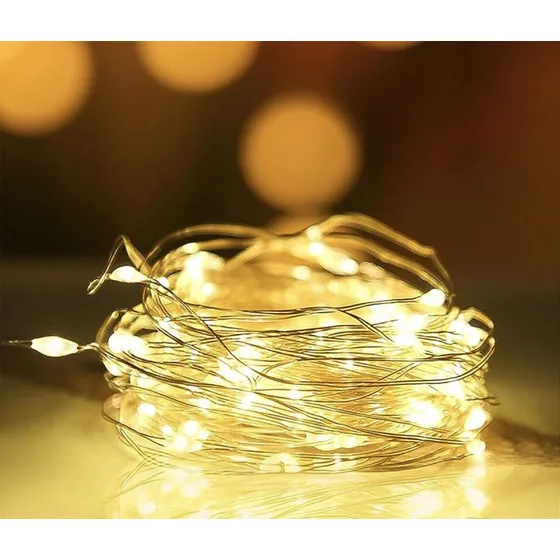 Luces Led Amarillas Con Baterías 3 M