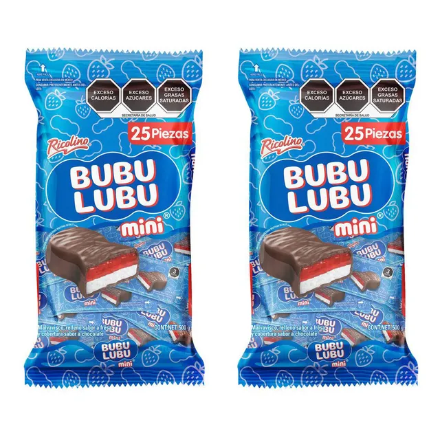 Dulce 50 Mini Bubulubu Ricolino Chocolate 1kg
