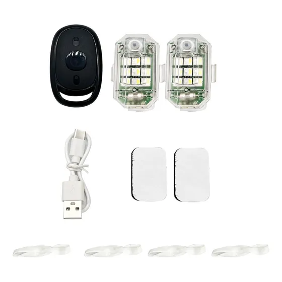 Luz Estroboscópica Led De Controle Remoto Sem Fio De 2 Unida