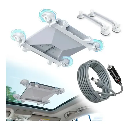 Suporte Para-brisa Para Starlink Mini Com 4 Ventosas Cabo 3m Branco