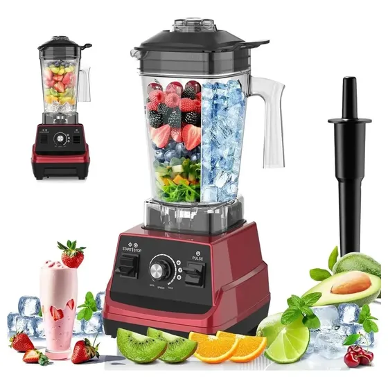 Greenote Licuadora Profesional 1800w, Vaso 2 L Sin Bpa, 6 Cuchillas De Acero Inoxidable 304, Control De Velocidad Variable Y Pulso, Tritura