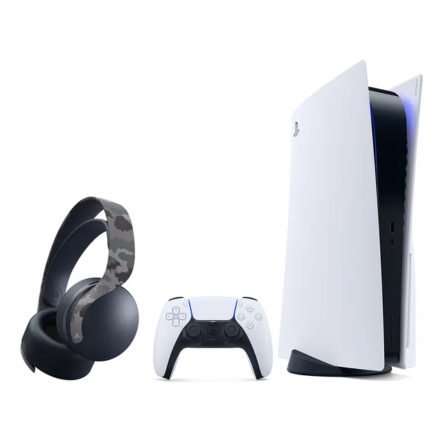 Consola Playstation 5 Standard Y Audífonos Pulse 3d Ps5 Gray Color Gray camouflage
