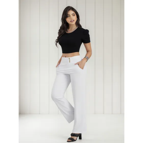 Pantalón Mujer Blanco Mp 86925