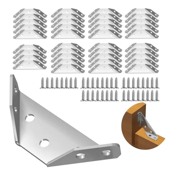 40 Pcs Universal Acero Inoxidable Muebles Esquina Conector