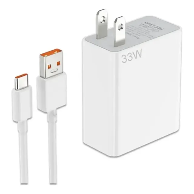Cargador Xiaomi 33w Carga Rápida Tipo C