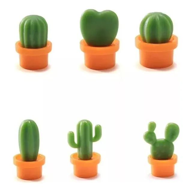 Set De Imanes Mini Cactus Plantas Heladera X 6 U