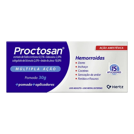 Proctosan Pomada De Hemorroidas 30g + 15 Aplicadores Fragrância Neutro Proctosan Pomada De Hemorroidas 30g + 15 Aplicadores Fragrância Neutro