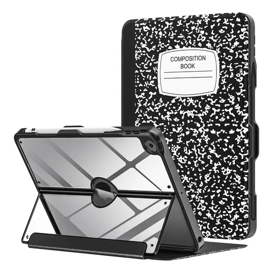 Funda Para iPad 9ª Gen 10.2  Soporte Lapiz Libreta Negra
