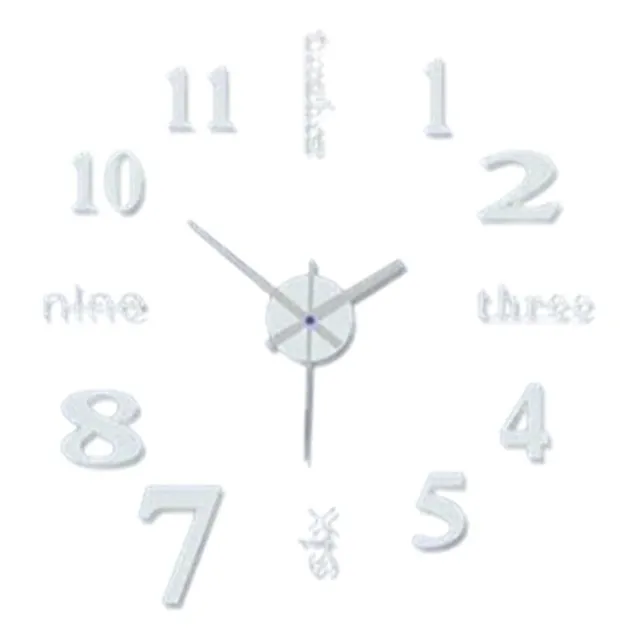 Reloj Pared 3d Marco Moderno Espejo Adhesivo Para Hogar Sala