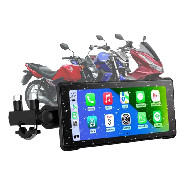 Central Multimídia 7 Pol Moto, Carplay Android Auto, Ip68