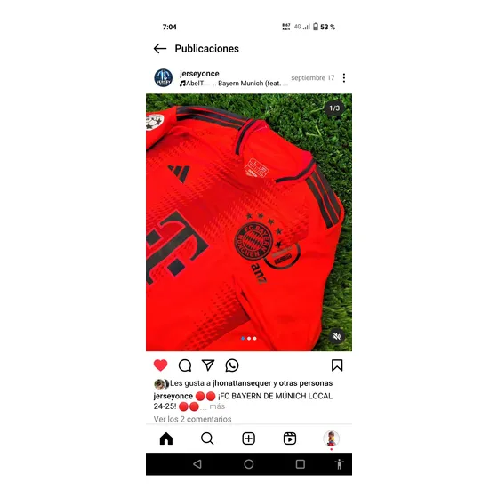 Camiseta, Del Bayer Miunich Deportiva A1 De Altisima Calidad