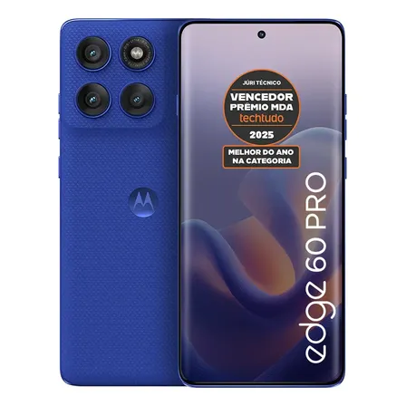 Smartphone Motorola Edge 60 Pro 5g - 256gb 24gb (12gb Ram+12gb Ram Boost) Tela Quad-curve Moto Ai 50mp Sony Camera Ultrarresistencia Militar Ip68 + Ip69 - Azul