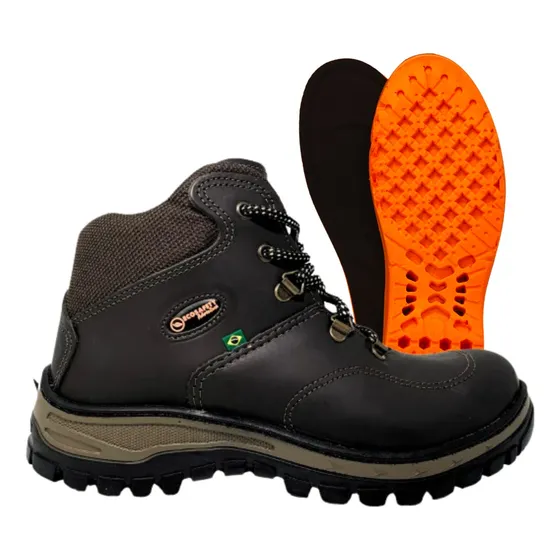 Combo Bota Botina Segurança Ca Bico Pvc  Palmilha Anatomica