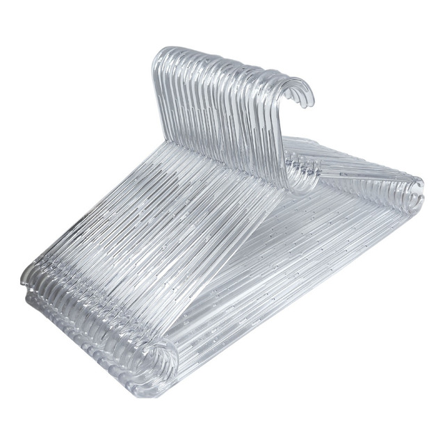 Kit 50 Cabides Acrilico Adulto Reforçado Cor Transparente Paranoia Produtiva Kit 50 Cabides Acrilico Adulto Reforçado Cor Transparente Paranoia Produtiva